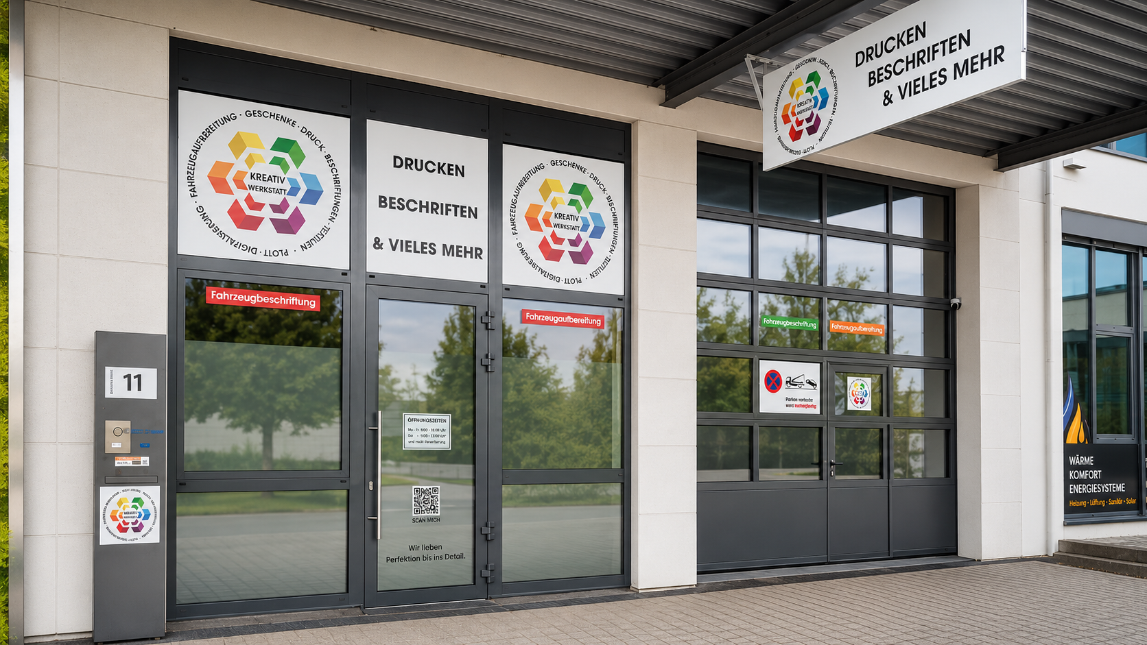 Fassade der Kreativwerkstatt Kaufbeuren am Bavariaring 11